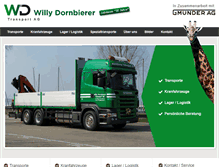Tablet Screenshot of dornbierer-transport.ch